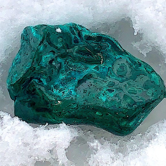 MALACHITE AND CHRYSOCOLLA POLISHED 5 INCH HEALING STONES - Picture 9 of 12